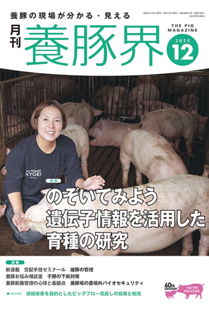 雑誌「養豚界」今年ラストの2025年12月カレンダー｜野猿（やえん）