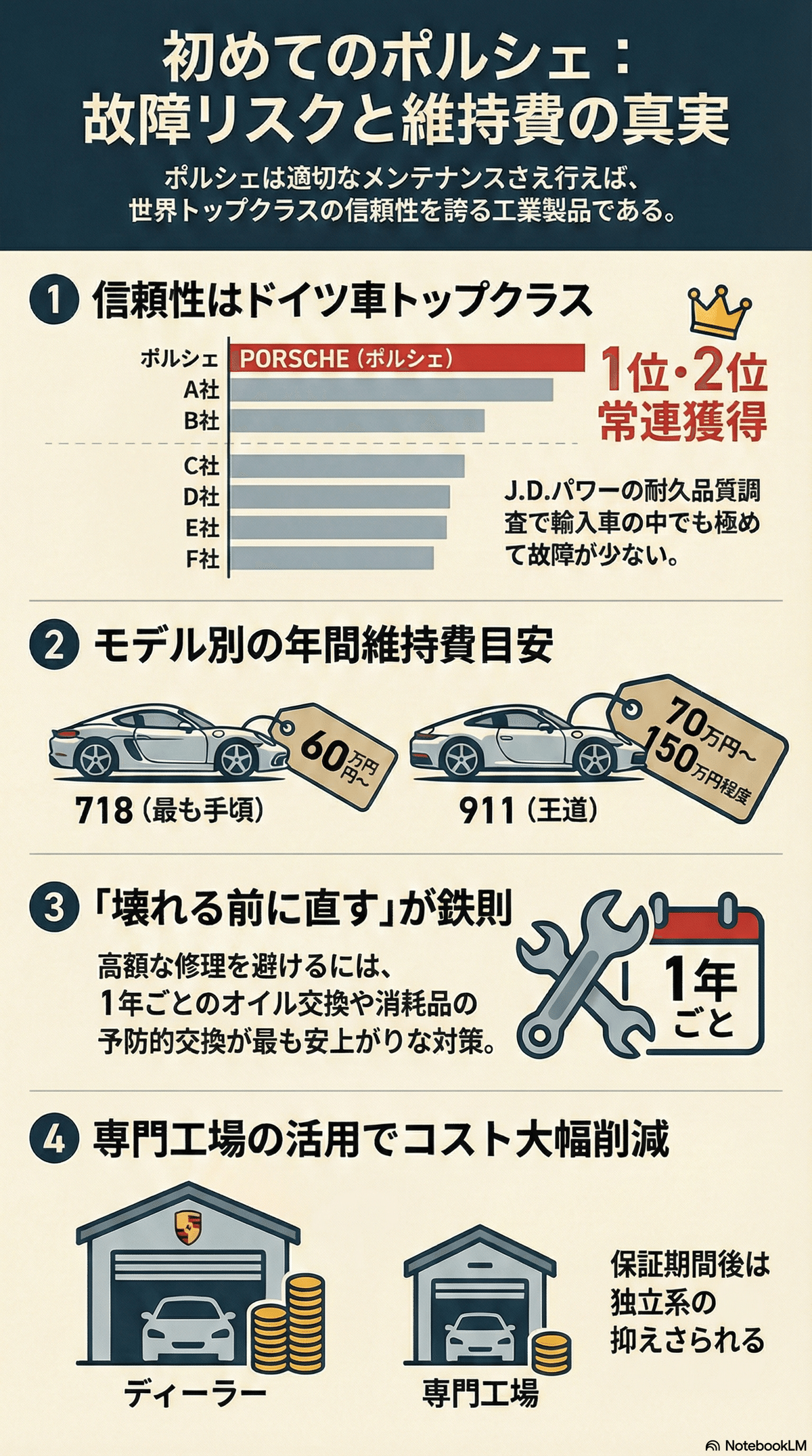初めてのポルシェ購入で失敗しないための故障リスク対策と年間維持費の