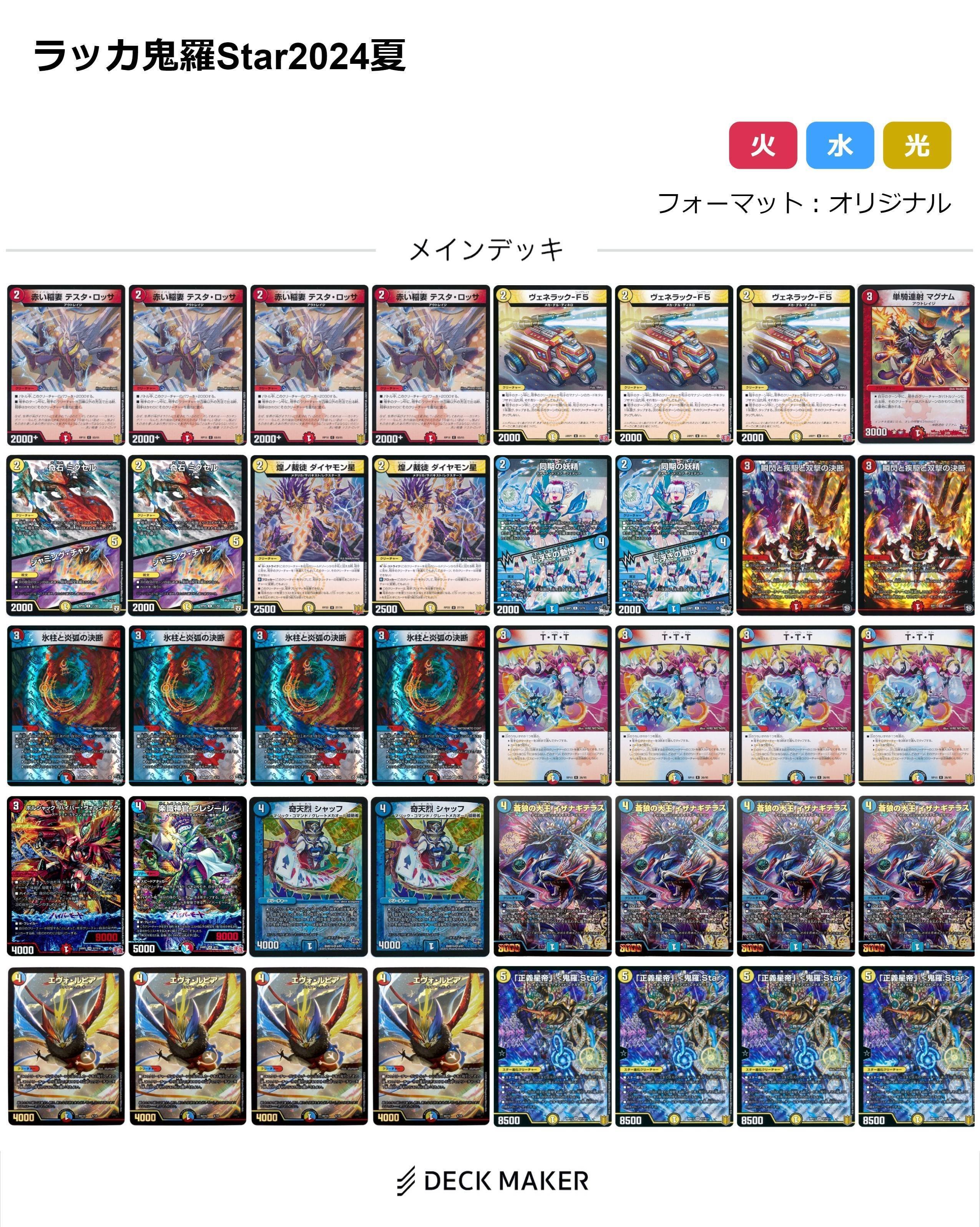 デュエマ】ラッカ鬼羅star備忘録 2024夏｜らすとふ