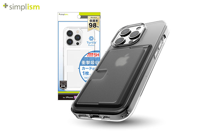 iPhone 15 Pro専用]Simplism シンプリズム [Turtle Pocket]背面カード