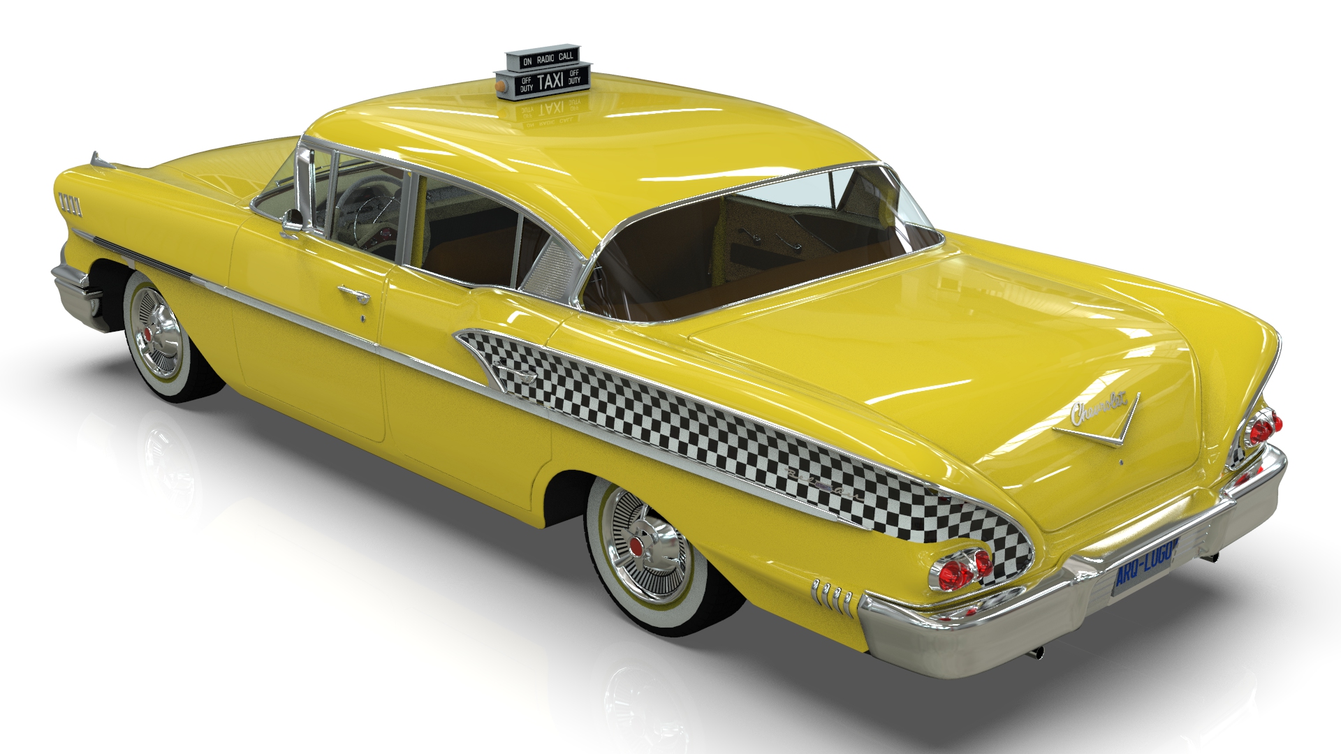 Chevrolet Belair Taxi Yellowcab 1958 - Superhive (formerly Blender