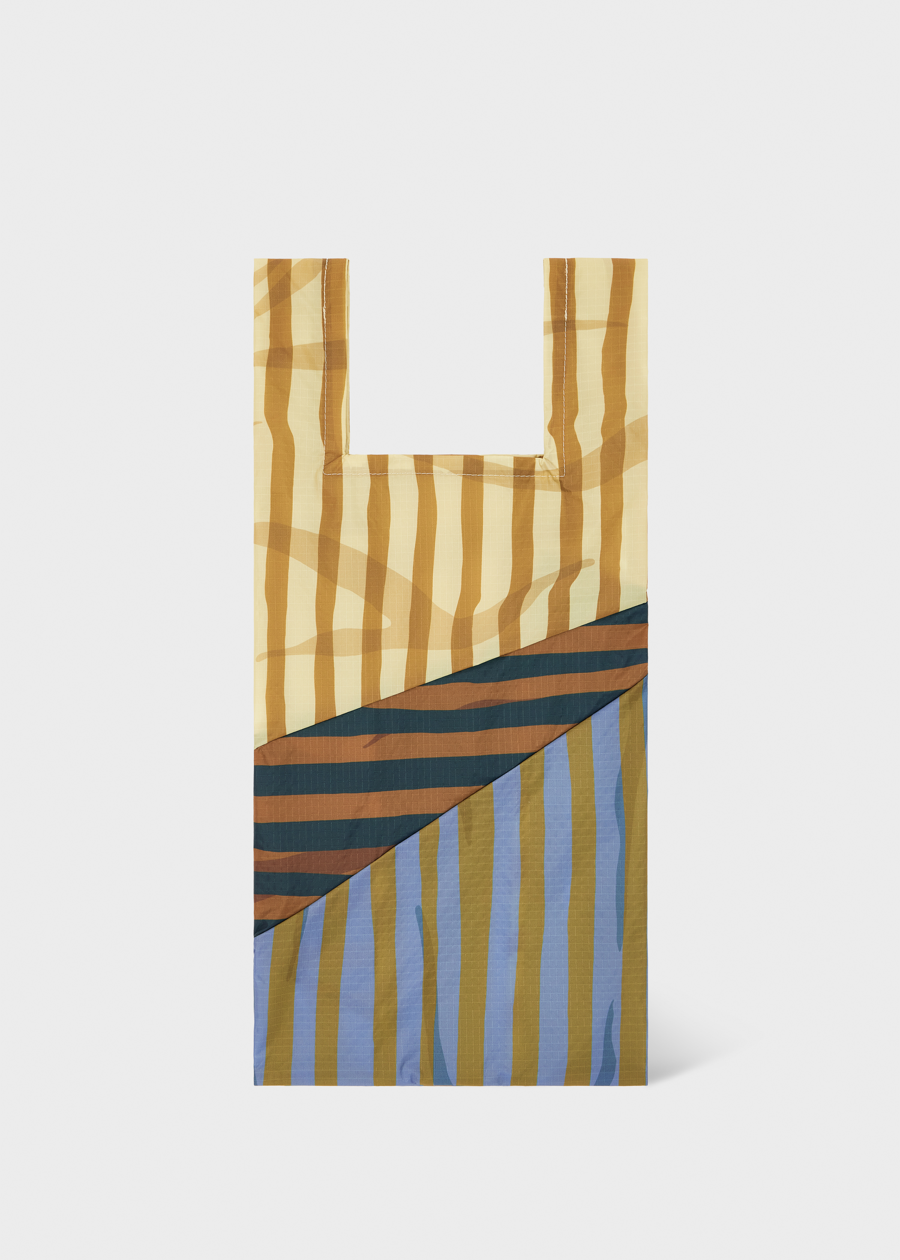 Susan Bijl x Paul Smith - Blue Mixed-Stripe 'The New Shopping Bag