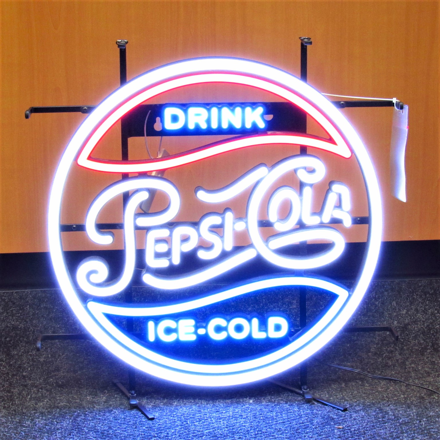 Pepsi Cola Drink Ice-Cold Neon-Style Lighted Sign - Local Pick-Up Only