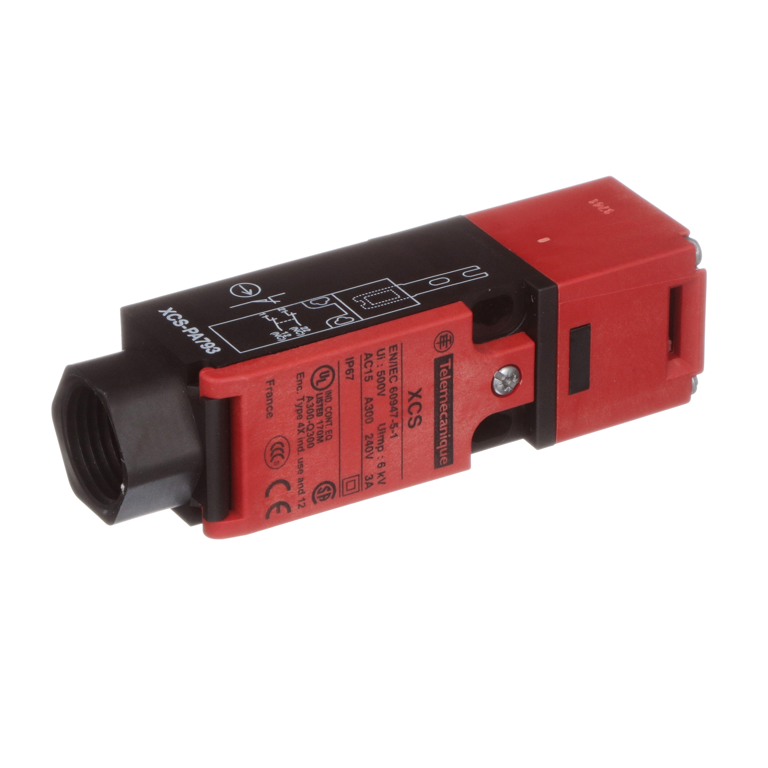 Telemecanique Sensors XCSPA793 Non-Locking Interlock Switch, Key