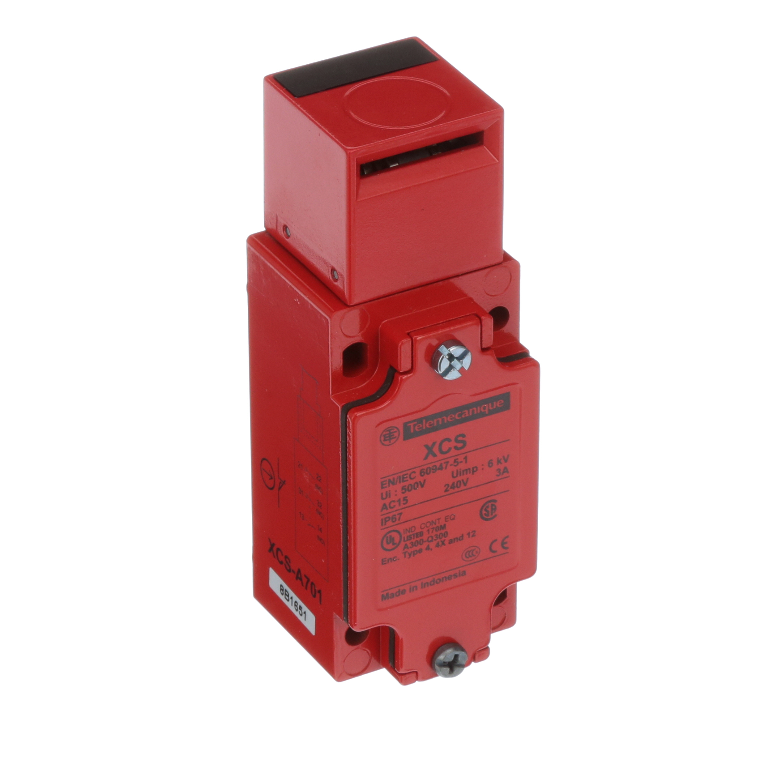 Telemecanique Sensors XCSPA793 Non-Locking Interlock Switch, Key