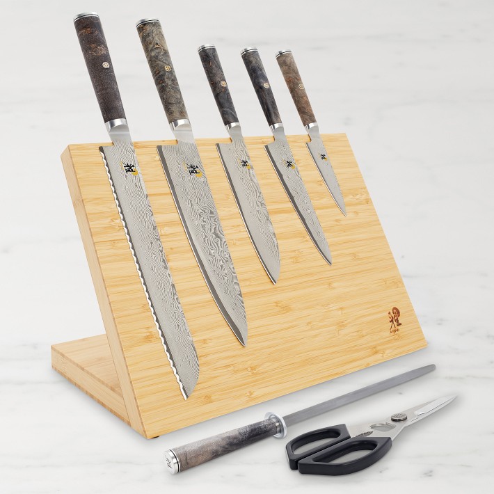Miyabi Black Magnetic Easel Knife Block, 8-Piece | Williams Sonoma