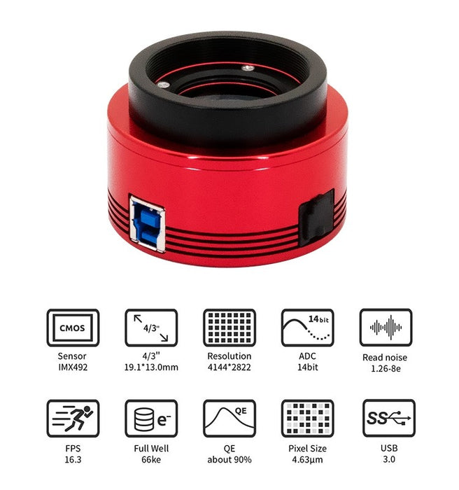 ZWO ASI294MM Monochrome Astrophotography Camera — Astronomics