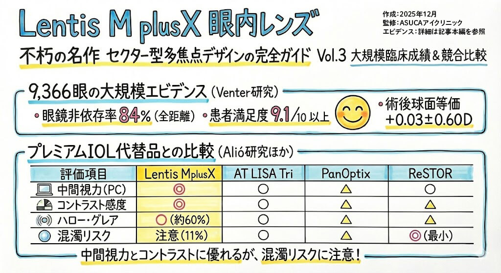 Lentis M plusX眼内レンズ👁️不朽の名作 セクター型多焦点デザインの