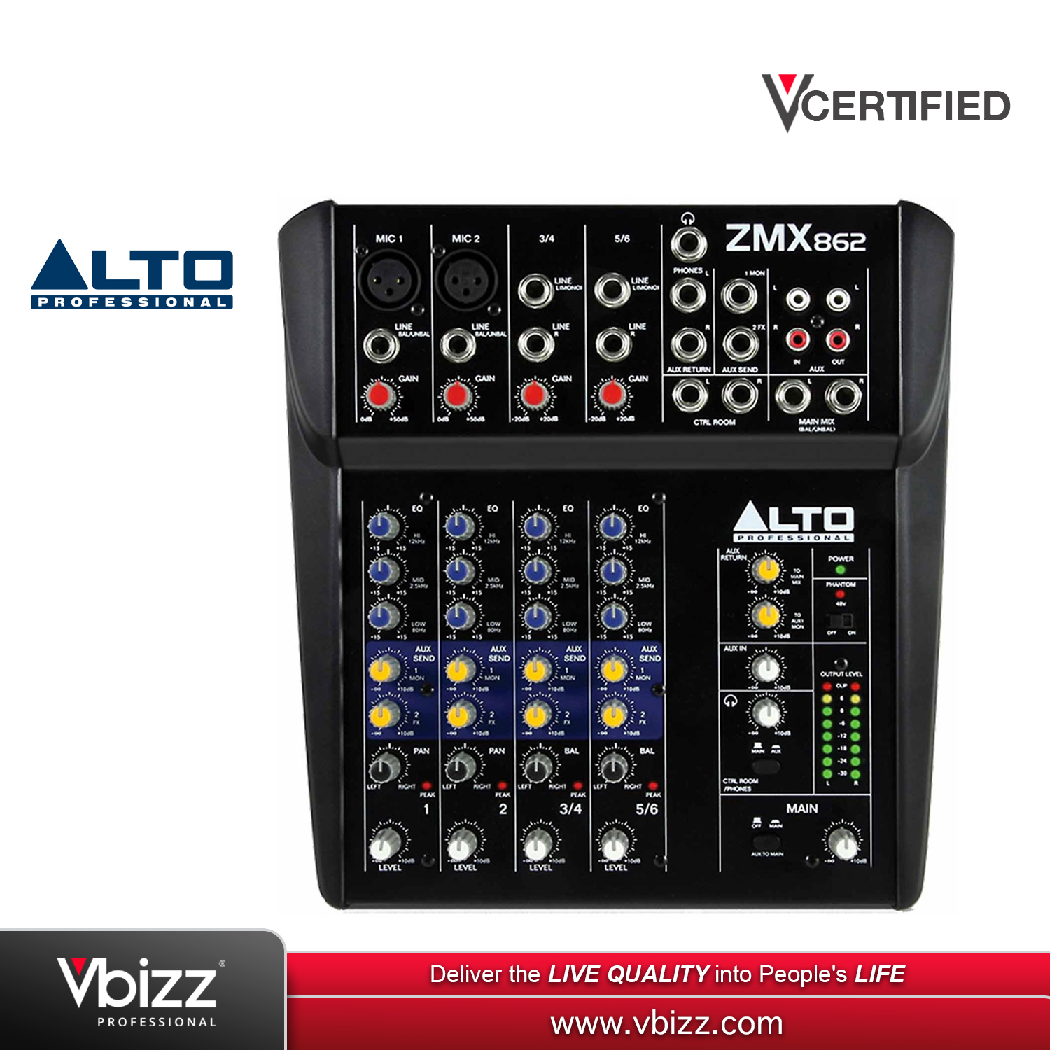 Alto Zephyr ZMX862 | 6-Channel Compact Mixer for Versatile Sound