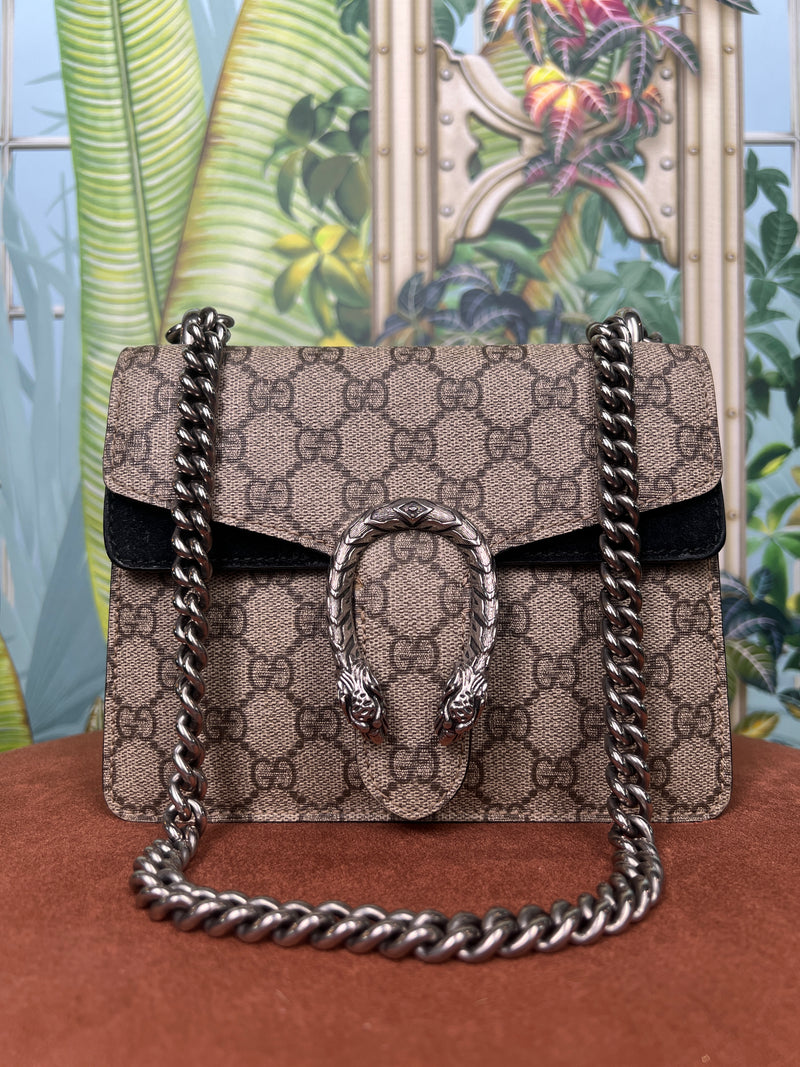 Gucci Dionysus supreme mini monogram canvas bag – A Piece Lux