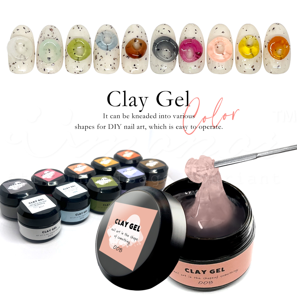 最高品質 クレイジェル カラージェル5g 全10色 粘土ジェル ねんど