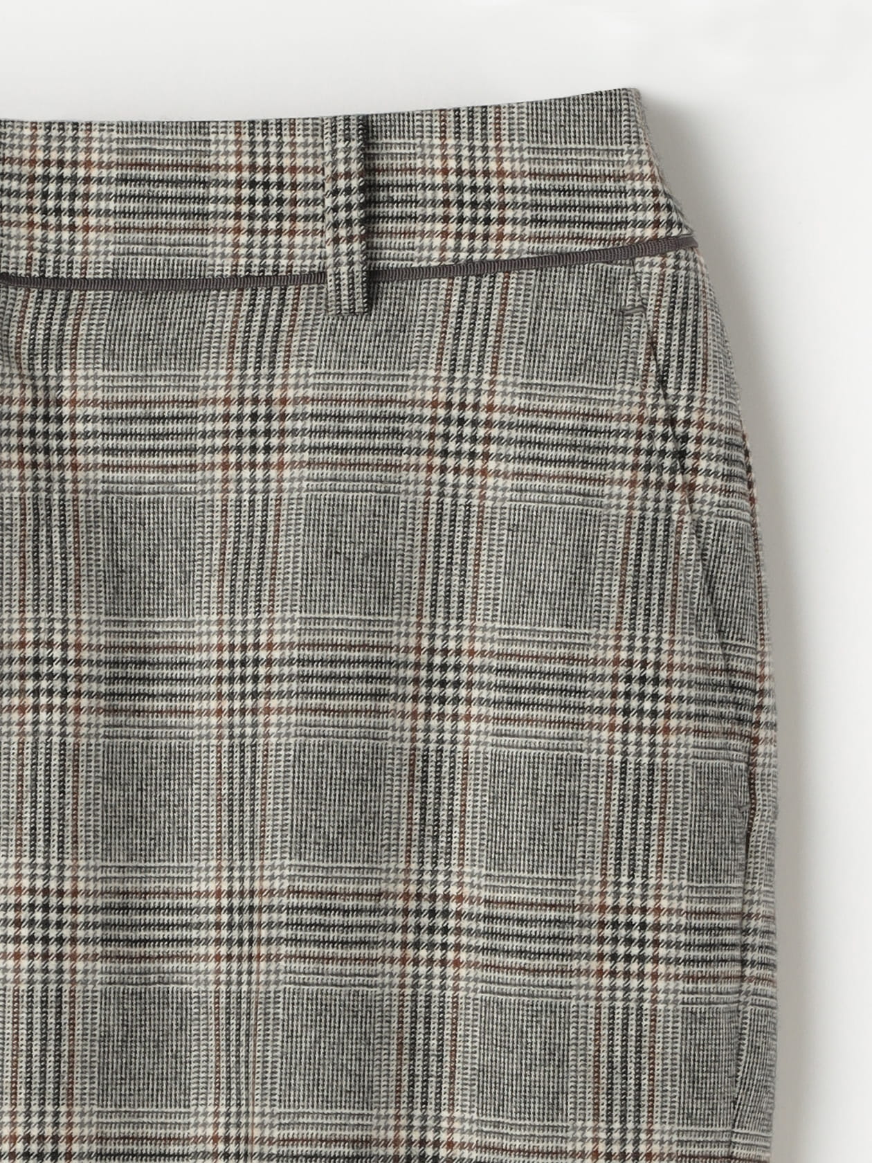 グレンチェック テーパードパンツ