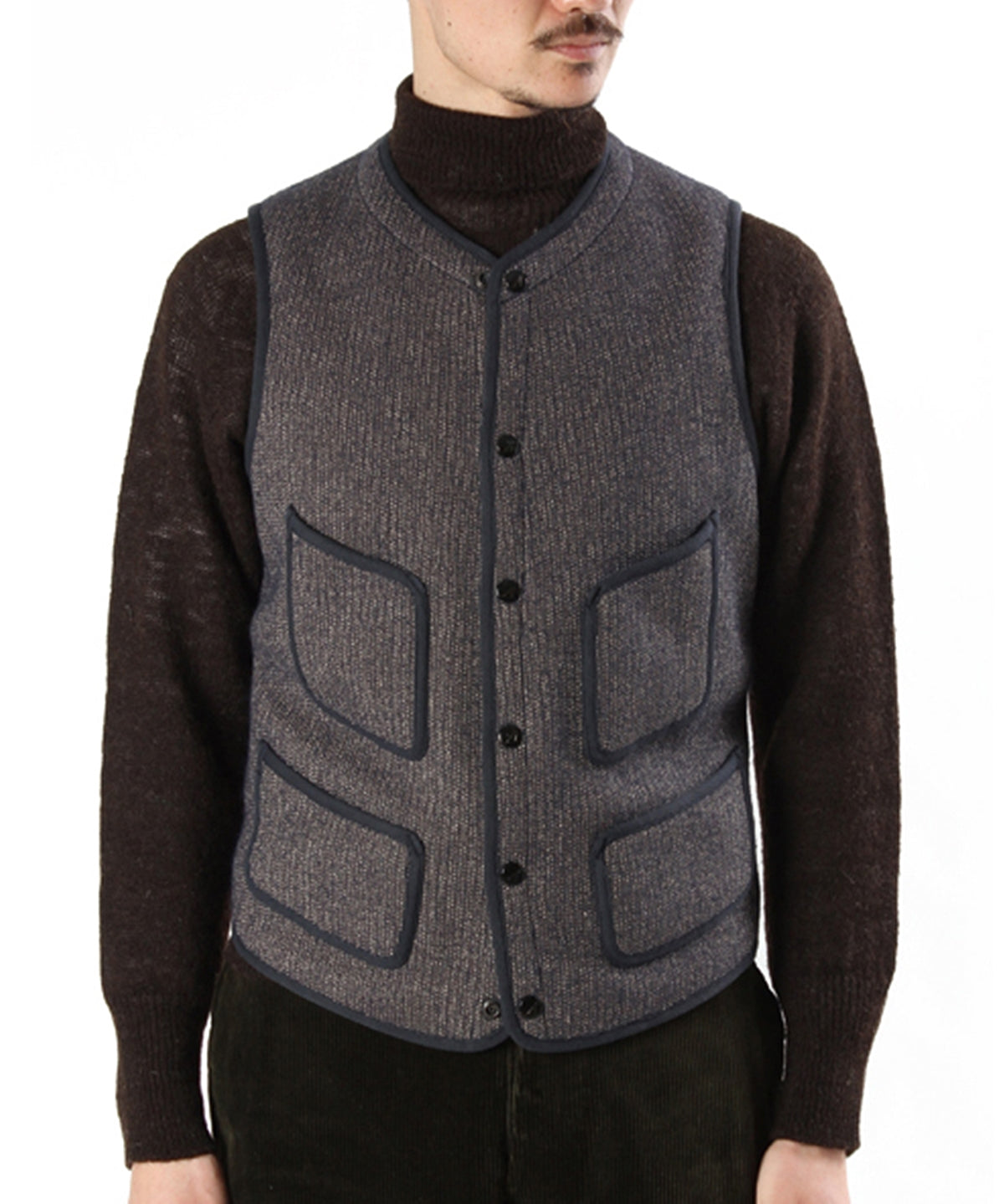 RESTOCK 】ANATOMICA BEACH CLOTH VEST / SALT&PEPPER – A'r11551