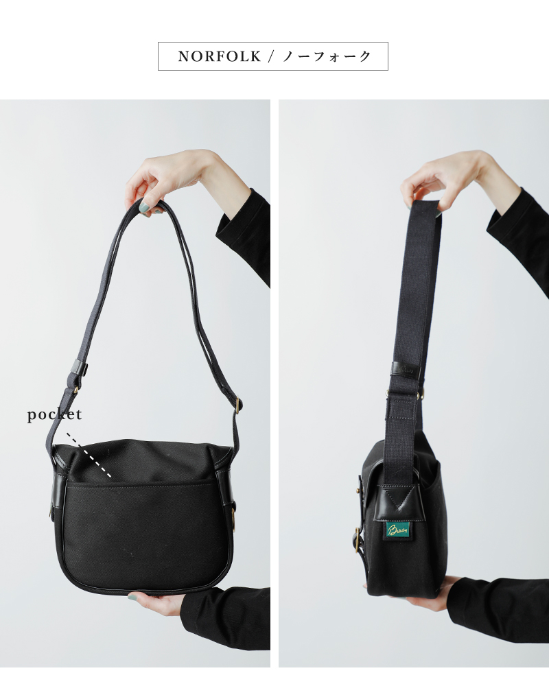 Brady ブレディ ツイル プリーツ ポケット ショルダーバッグ “NORFOLK