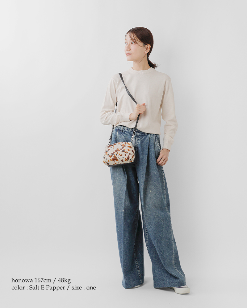 60%OFF】FERCHI フェルチ カウレザー ハラコ ショルダー バッグ 33009