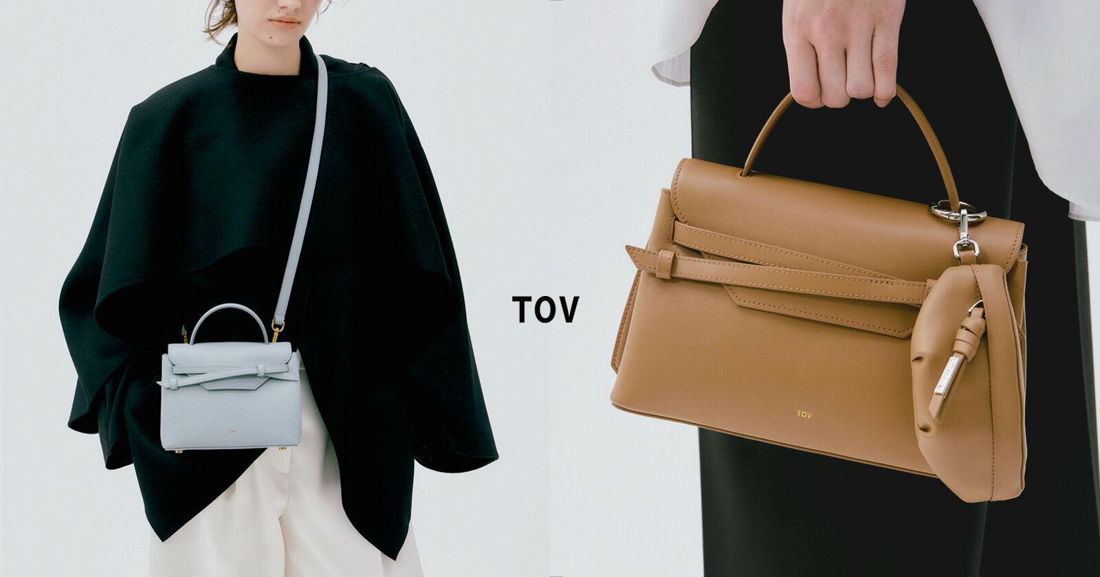 TOV トーヴ カウレザー シボ クロスリボン 2way ショルダー