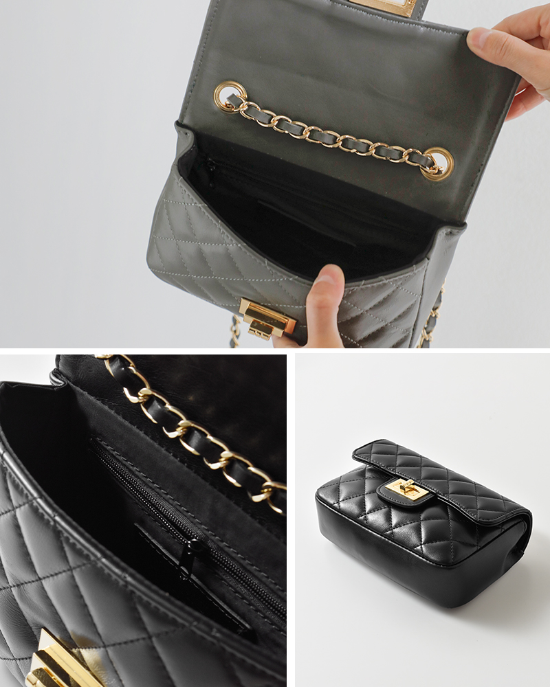 AULENTTI オウレンティ カウレザー チェーン ショルダーバッグ di-2952