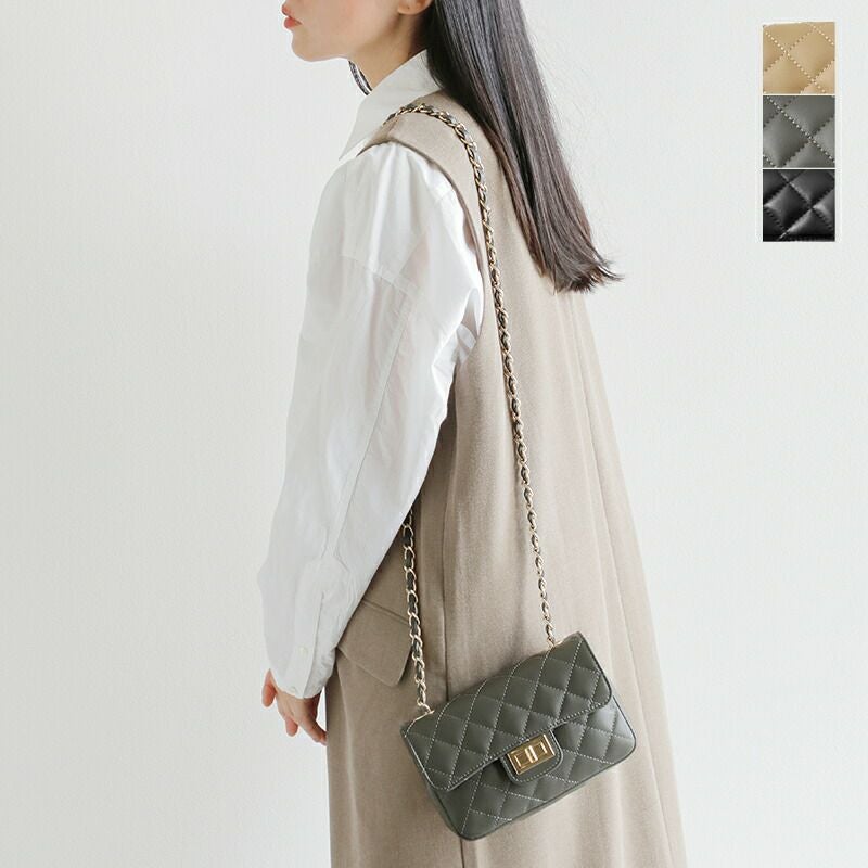 AULENTTI オウレンティ カウレザー チェーン ショルダーバッグ di-2952