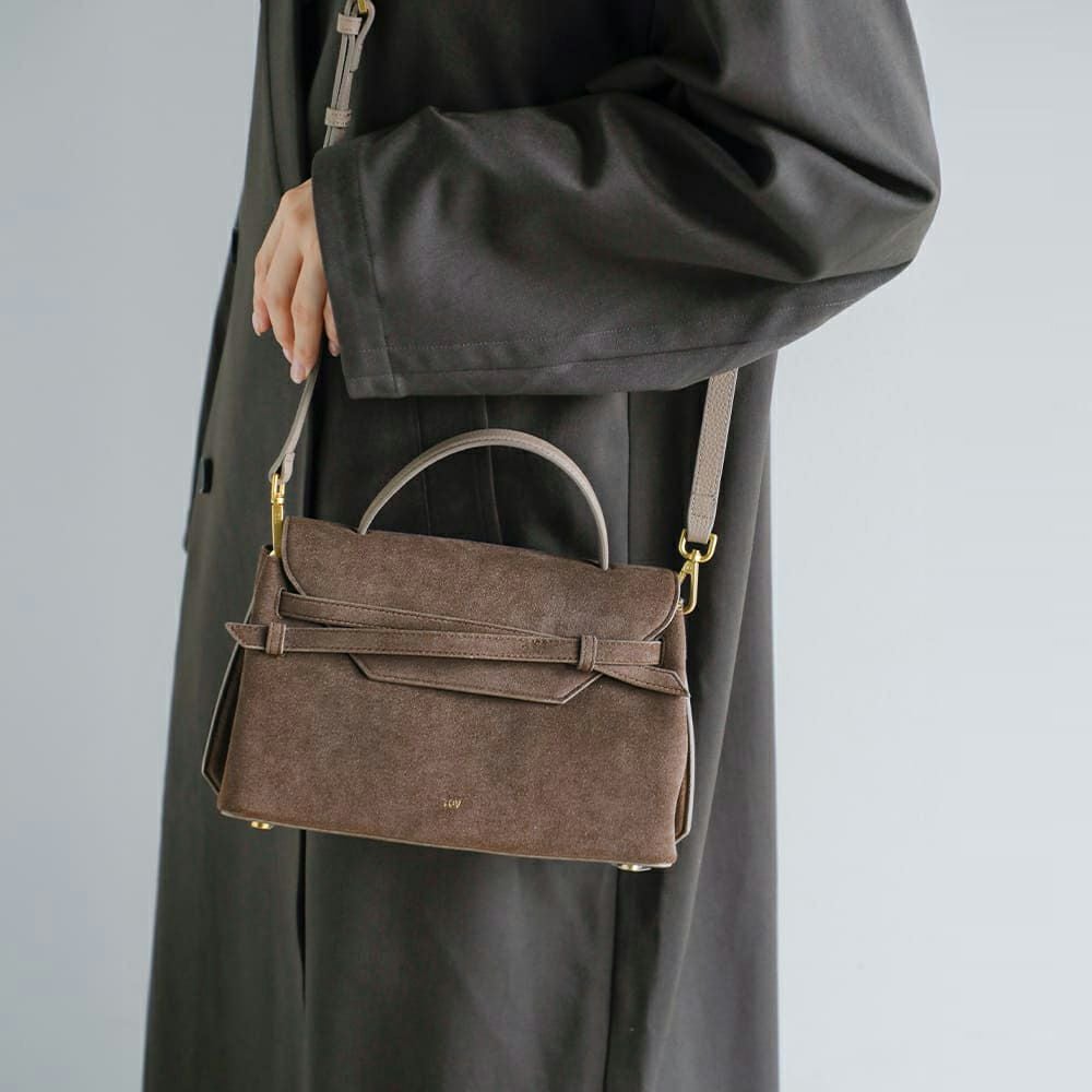 TOV トーヴ ウルトラスエード レザー クロスリボン 2way ショルダー