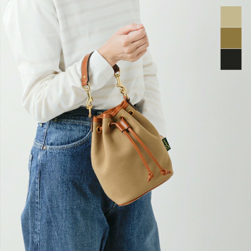 Brady ブレディ ツイル 2way 巾着型 ショルダー バッグ “ELY” ely-fn