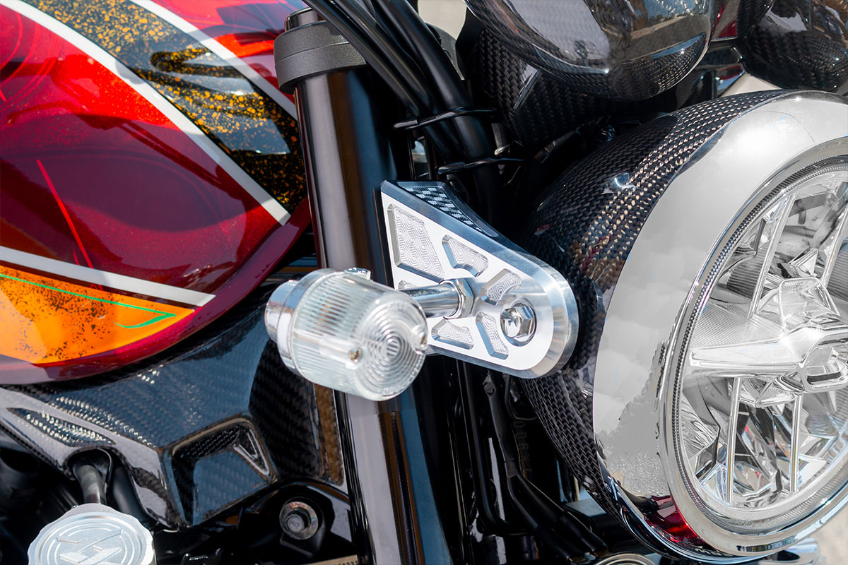 ≪Z900RS専用 ビレットハニカムヘッドライトステーカバーの開発