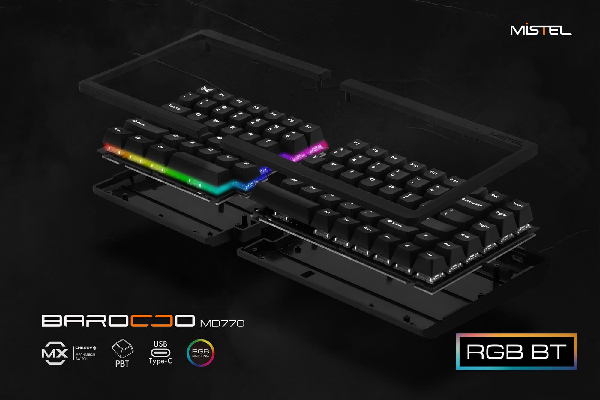 Mistel 販売終了：BAROCCO MD770 RGB BT（英語配列） キーボード