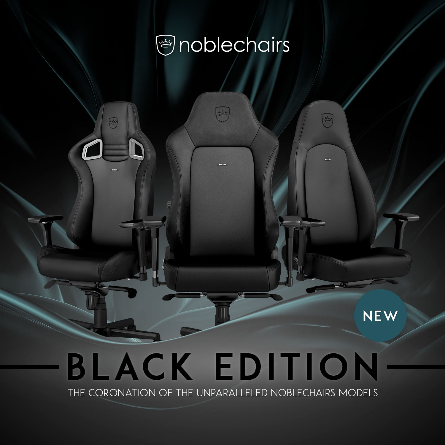 noblechairs ICON - BLACK EDITION - ゲーミングチェア - 株式会社