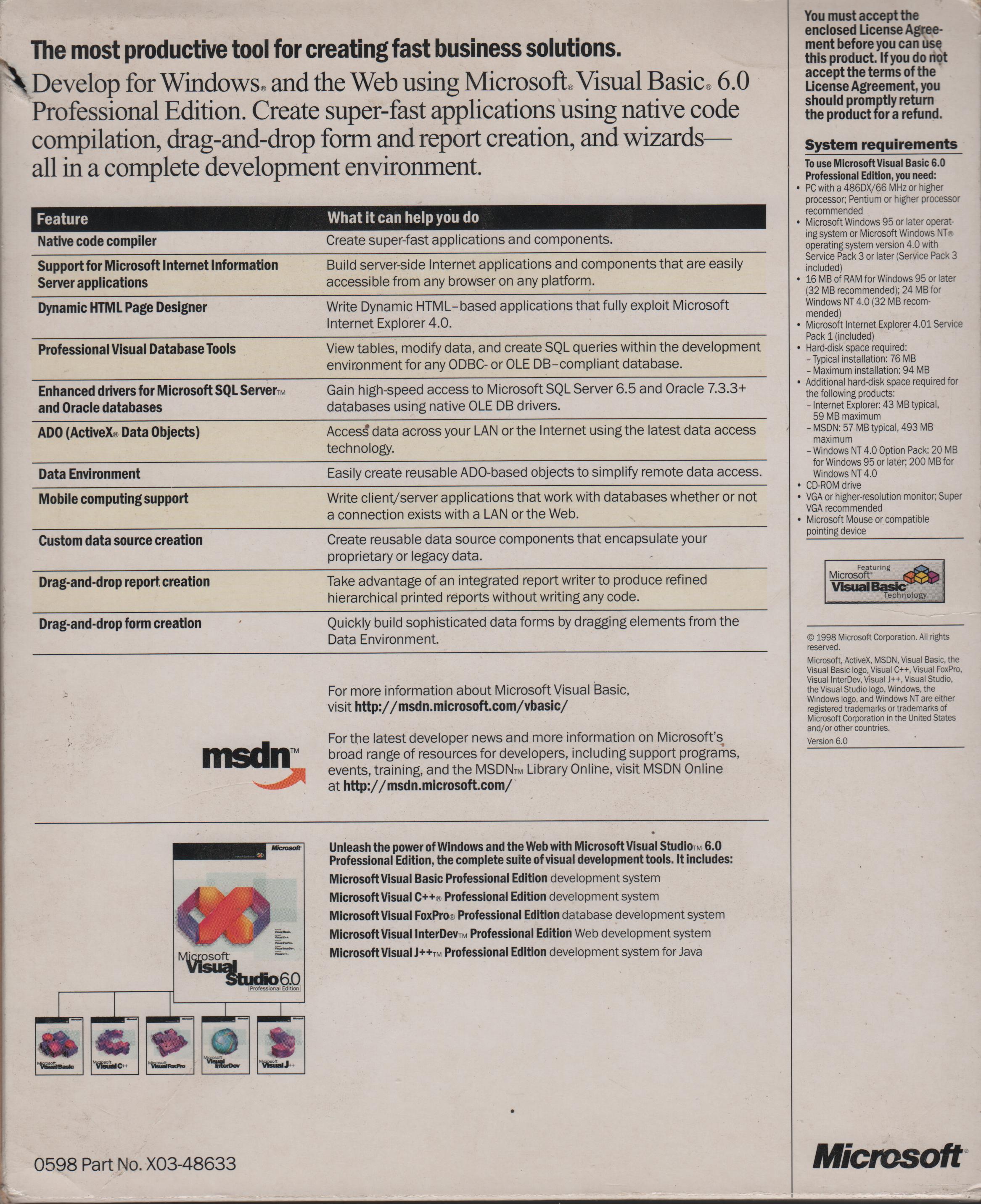 Visual Basic 6.0 Profesionnal : Microsoft : Free Download, Borrow