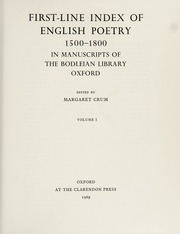 First-line index of English poetry, 1500-1800, in manuscripts of