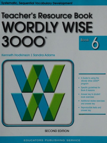 Wordly Wise 3000 Book 6 : Sandra Adams Kenneth Hodkinson : Free