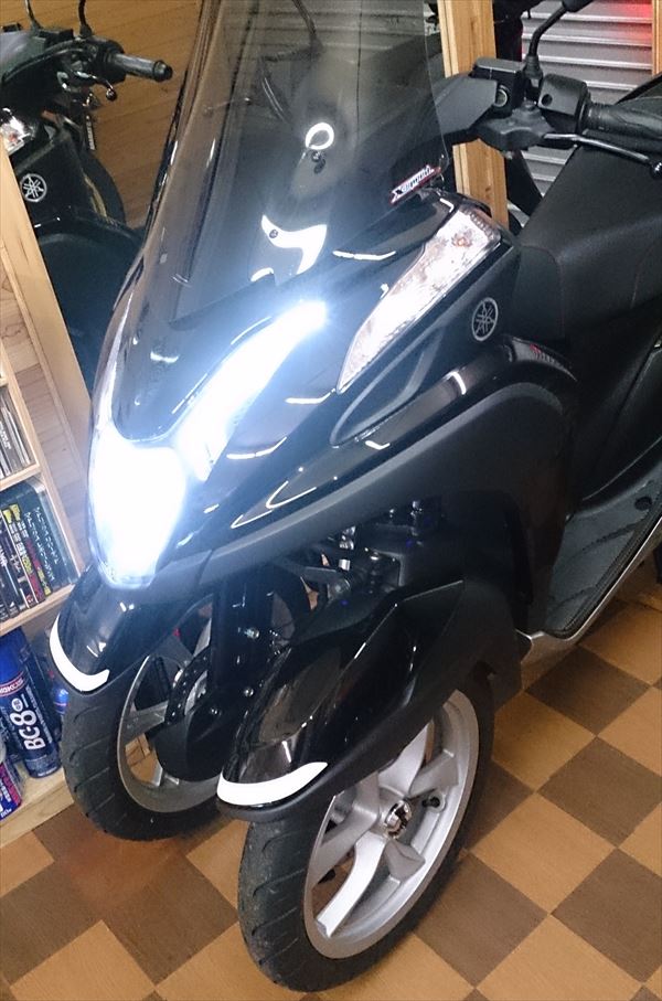 初期型トリシティ125 ヘッドライトをDIYでLED化