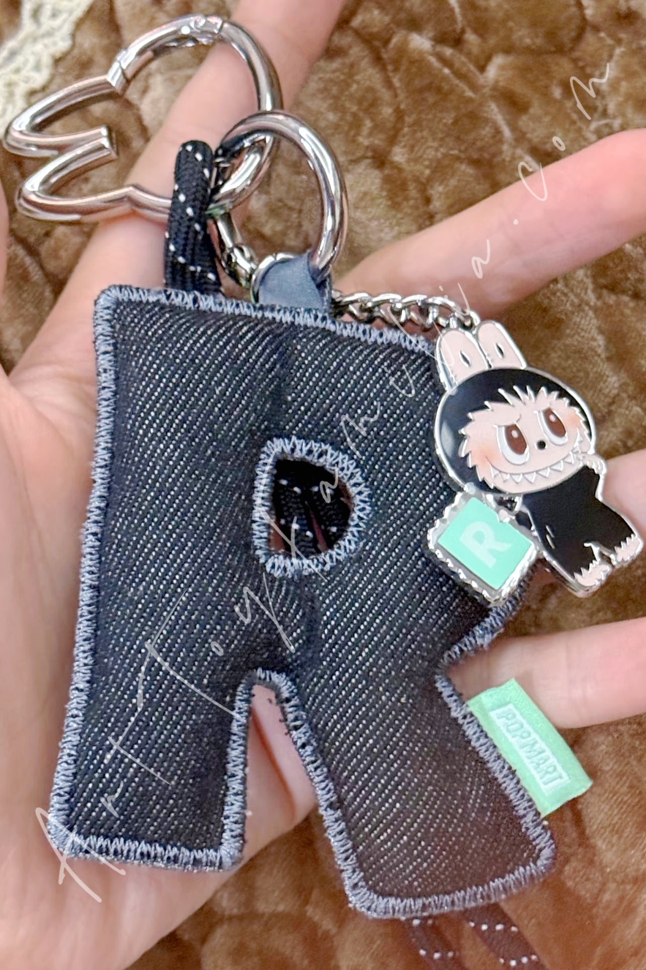 ラブブ LABUBU PIN FOR LOVE イニシャルアルファベット N〜Z