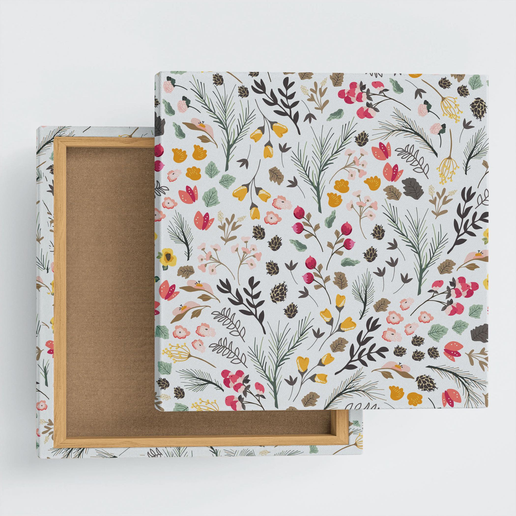 花柄のファブリックパネル インテリア雑貨 アートパネル キャンバス