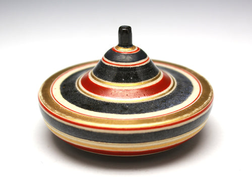 21873 帝室技芸員 初代真葛香山 (仁清写独楽香合) MAKUZU Kozan