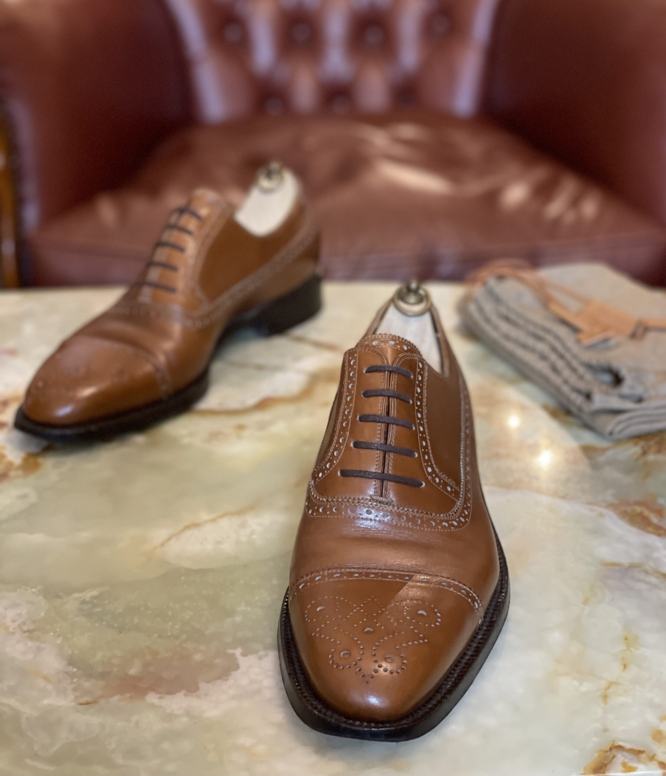 ステファノベーメル STEFANO BEMER】名作セミブローグ内羽根シューズ靴