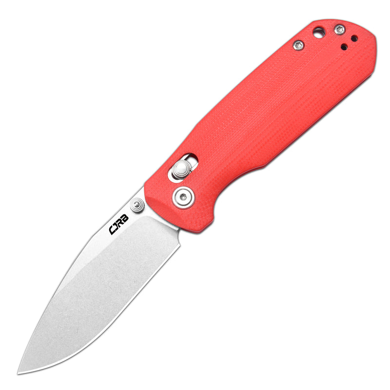 CJRB Maximal Crossbar Lock Knife Red G10 Handle (2.95'' S