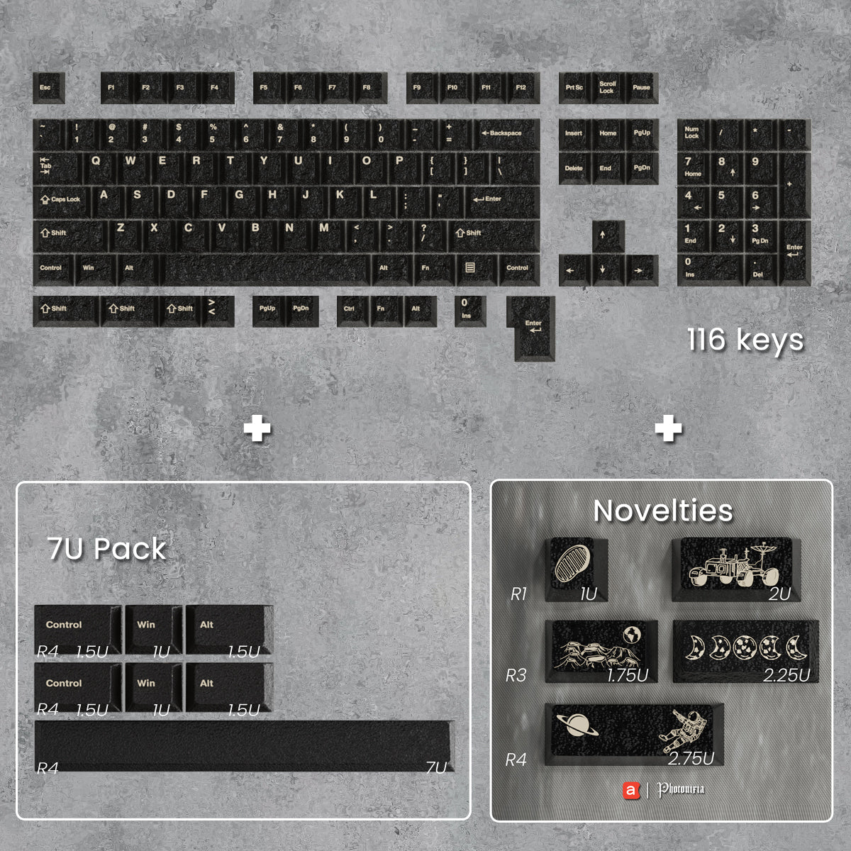 Full Metal Keycaps Set - Moon Landing – Awekeys