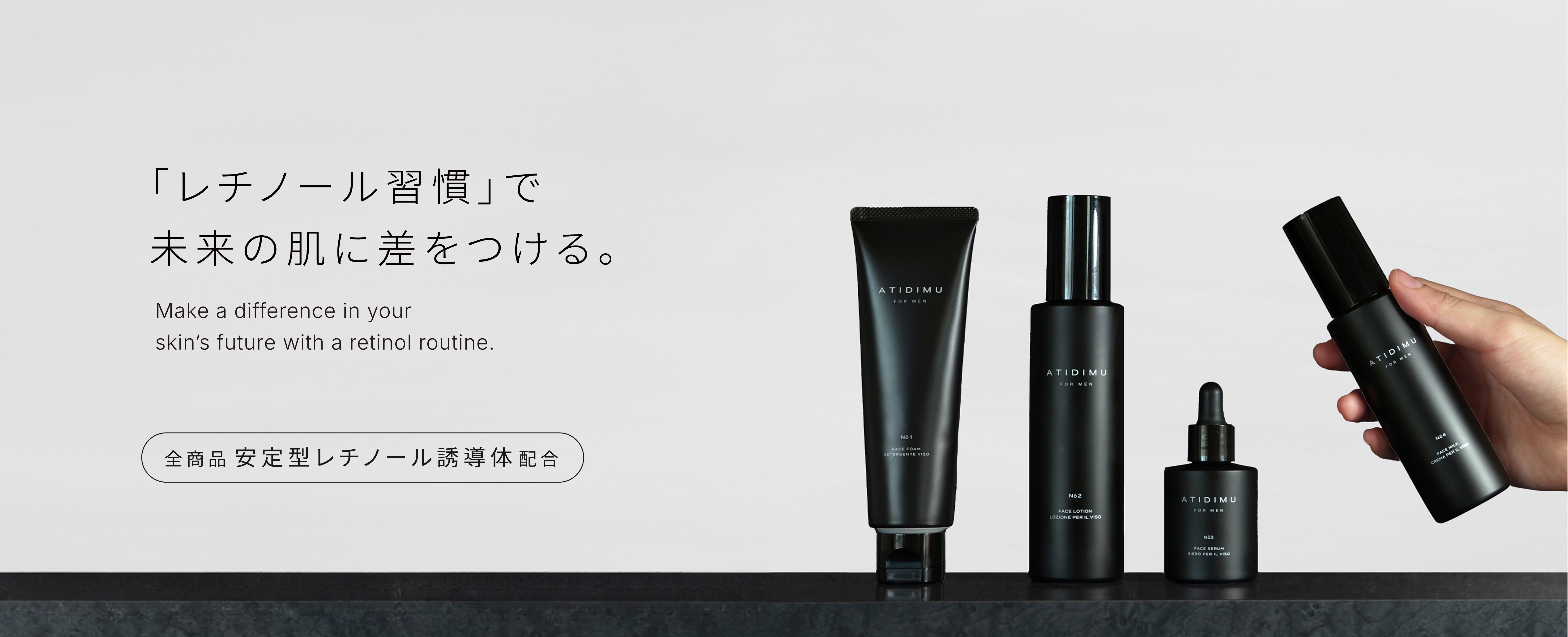 ATIDIMU（アティディム）公式サイト | レチノール配合メンズスキンケア