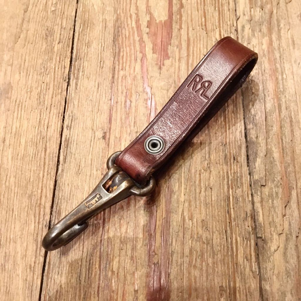 RRL コンチョレザーキーホルダー ラルフローレン ブラウン キーリング