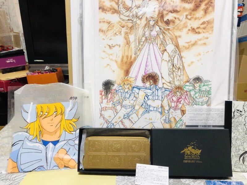 聖闘士星矢30周年展 荒木伸吾 セル画.星矢 氷河 一輝 高級複製原画.革