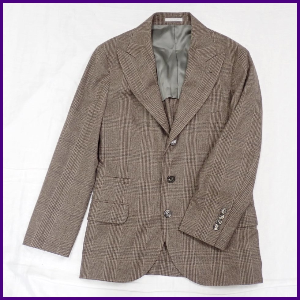 BRUNELLO □ブルネロクチネリ ジャケット 42/メンズXS～S相当/ブラウン