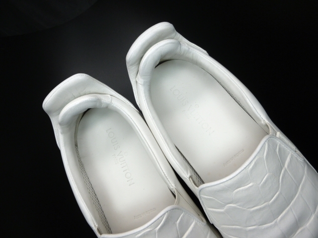 本物保証】 LOUIS VUITTON ルイヴィトン ホワイトローファー 8