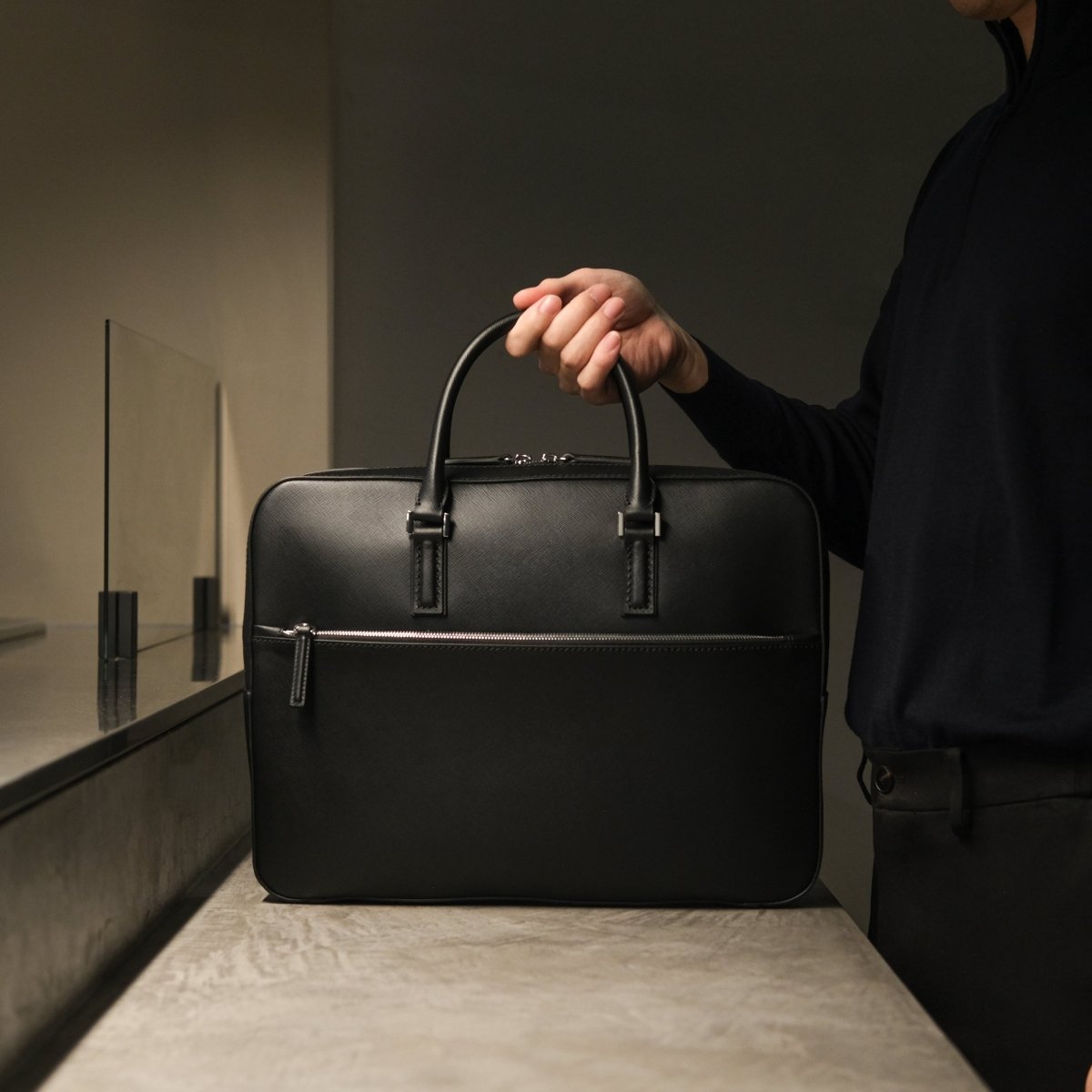 イタリアンサフィアーノレザーブリーフケース｜aucentic(オーセンティック)