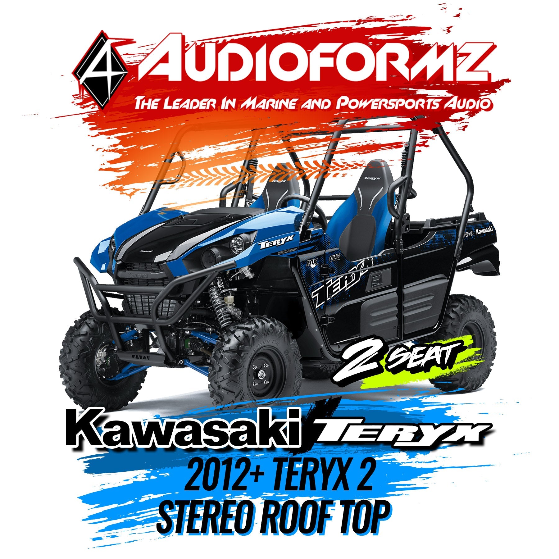 2012+ Kawasaki Teryx 2 Stereo Tops (2-Seat) – AudioFormz
