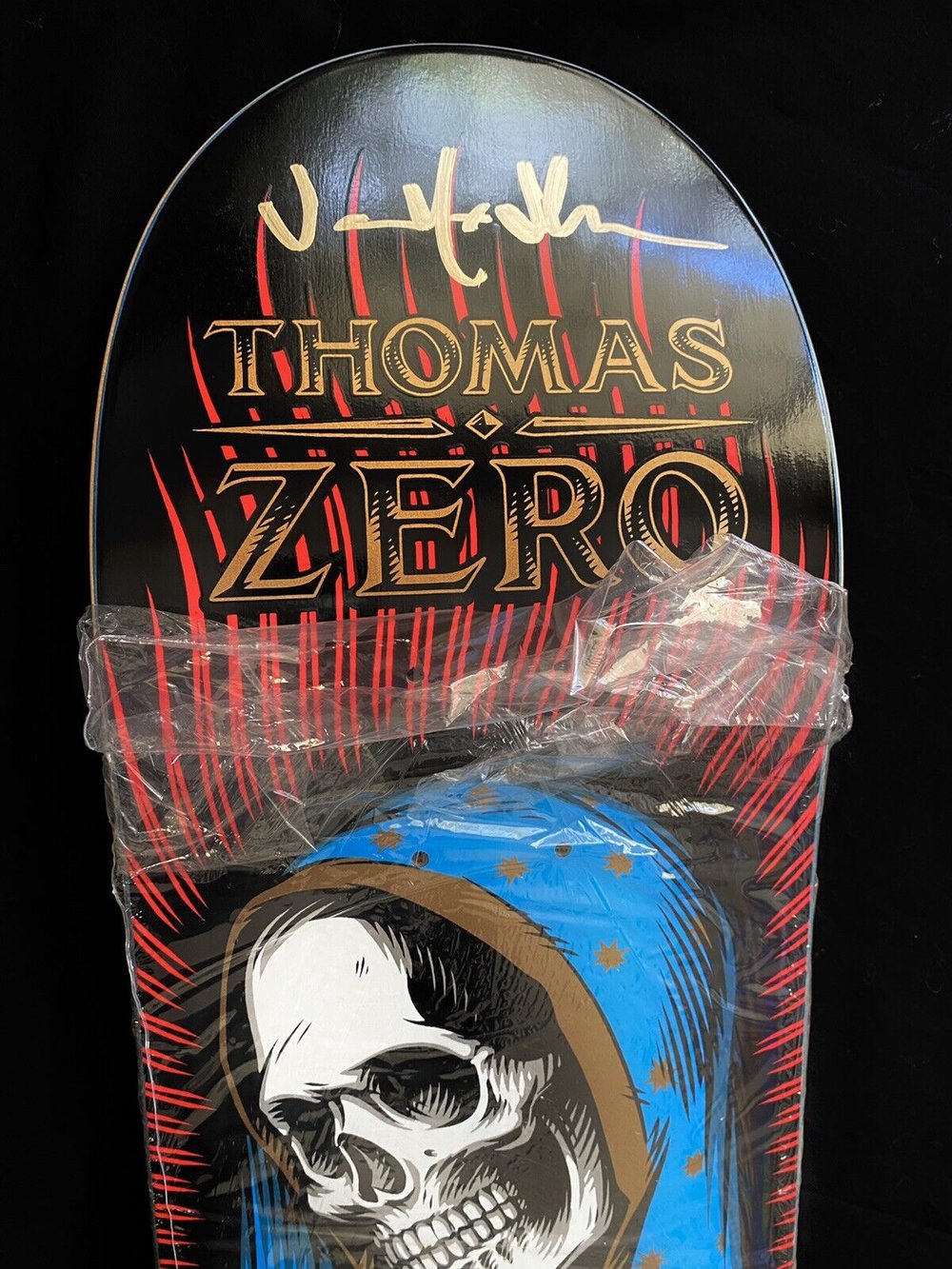 Signed Jamie Thomas Zero Autographed Skateboard Deck OUR LADY 8.25
