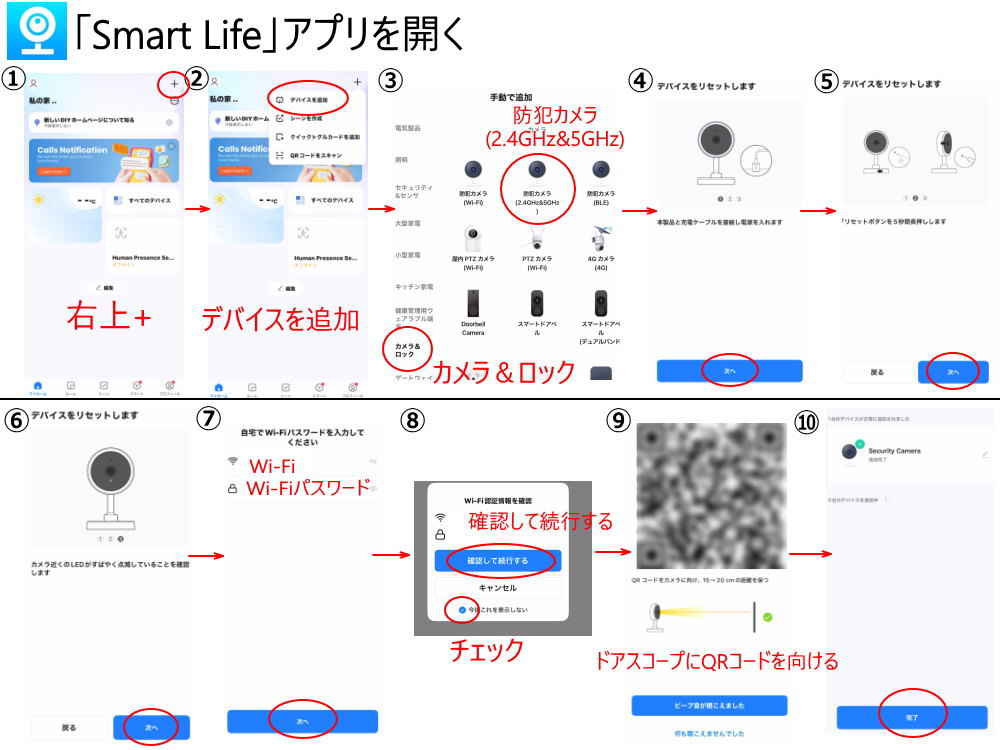 ドアスコープカメラ のぞき穴カメラ 直径12～19mm対応 賃貸 マンション