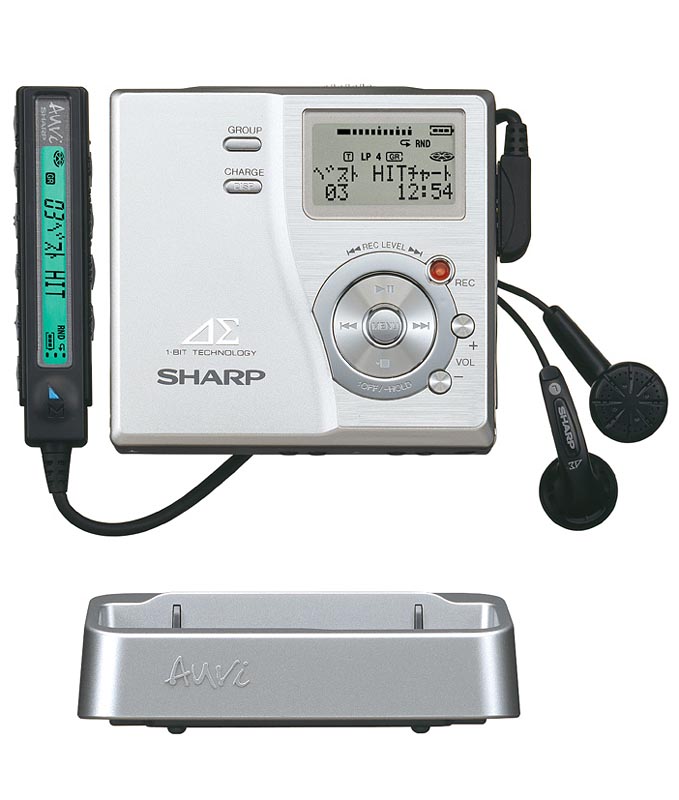 SHARP 1bitポータブルMDレコーダー MD-DR77-B SHARP 1bitポータブルMD
