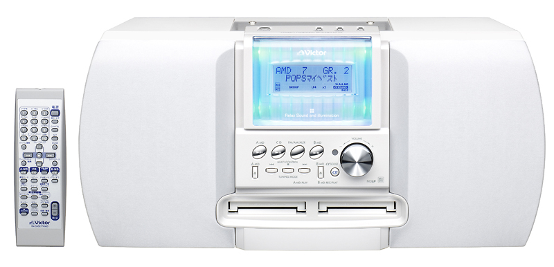 ビクター、α波付きサラウンド搭載のCD/ダブルMDコンポ
