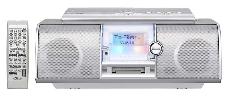 ビクター、リスニングポイントを設定できるMD/CDラジカセ