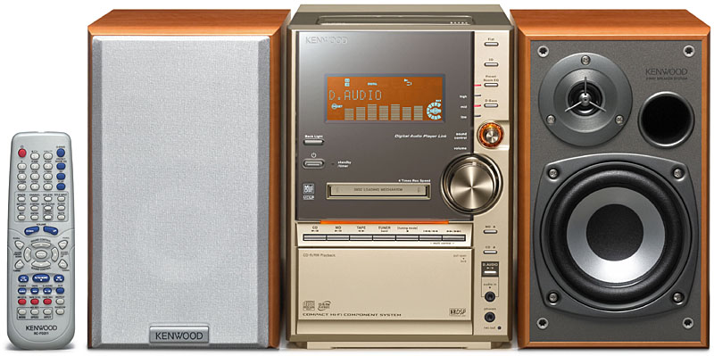 ケンウッド、HDDプレーヤーと連携可能なCD/MDコンポ第2弾